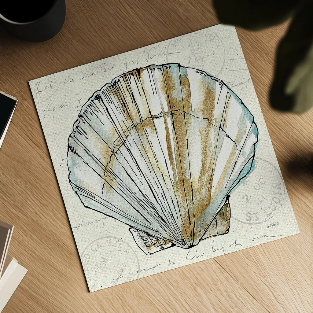 Coastal Breeze VII by Anne Tavoletti. Shown as a detailed flat fine art print, highlighting archival giclee quality. Available as an archival giclee rolled canvas, fine art paper, or poster print. SKU 20658a.