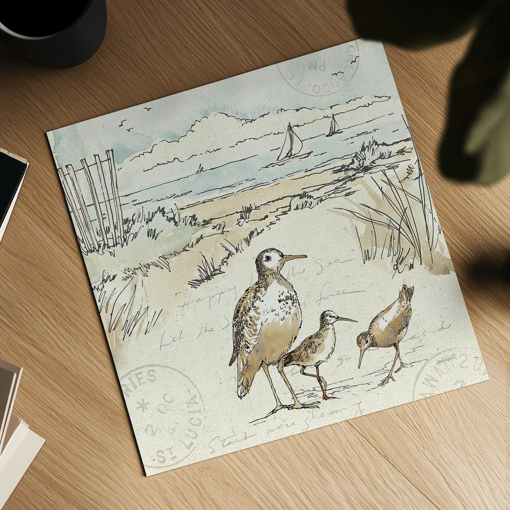 Coastal Breeze X by Anne Tavoletti. Shown as a detailed flat fine art print, highlighting archival giclee quality. Available as an archival giclee rolled canvas, fine art paper, or poster print. SKU 20665a.