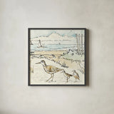 Coastal Breeze XII by Anne Tavoletti. Shown in a sleek black glass frame for a contemporary gallery look. Available as an archival giclee rolled canvas, fine art paper, or poster print. SKU 20667a.