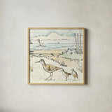 Coastal Breeze XII by Anne Tavoletti. Shown in a natural wood glass frame for a timeless modern aesthetic. Available as an archival giclee rolled canvas, fine art paper, or poster print. SKU 20667a.