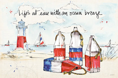 Coastal Buoys II by Anne Tavoletti. SKU 44750i. Archival Giclee Fine art print for wall decor.