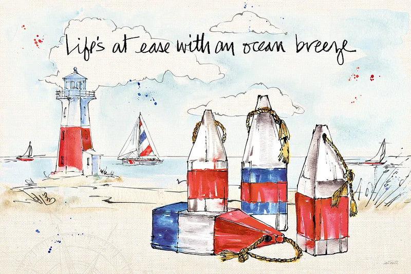 Coastal Buoys II by Anne Tavoletti. SKU 44750i. Archival Giclee Fine art print for wall decor.