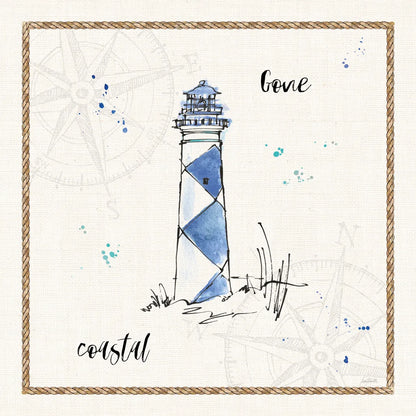 Coastal Buoys IV Coastal by Anne Tavoletti. SKU 46132a. Archival Giclee Fine art print for wall decor.