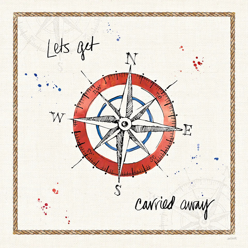 Coastal Buoys V by Anne Tavoletti. SKU 44753a. Archival Giclee Fine art print for wall decor.