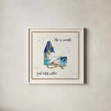 Coastal Buoys VI Life by Anne Tavoletti. Shown in a crisp white glass frame for a clean and minimalist style. Available as an archival giclee rolled canvas, fine art paper, or poster print. SKU 46134a.