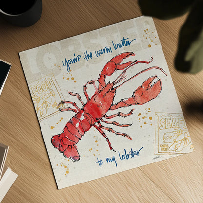 Coastal Catch I by Anne Tavoletti. Shown as a detailed flat fine art print, highlighting archival giclee quality. Available as an archival giclee rolled canvas, fine art paper, or poster print. SKU 29964a.