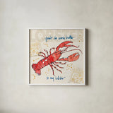 Coastal Catch I by Anne Tavoletti. Shown in a crisp white glass frame for a clean and minimalist style. Available as an archival giclee rolled canvas, fine art paper, or poster print. SKU 29964a.