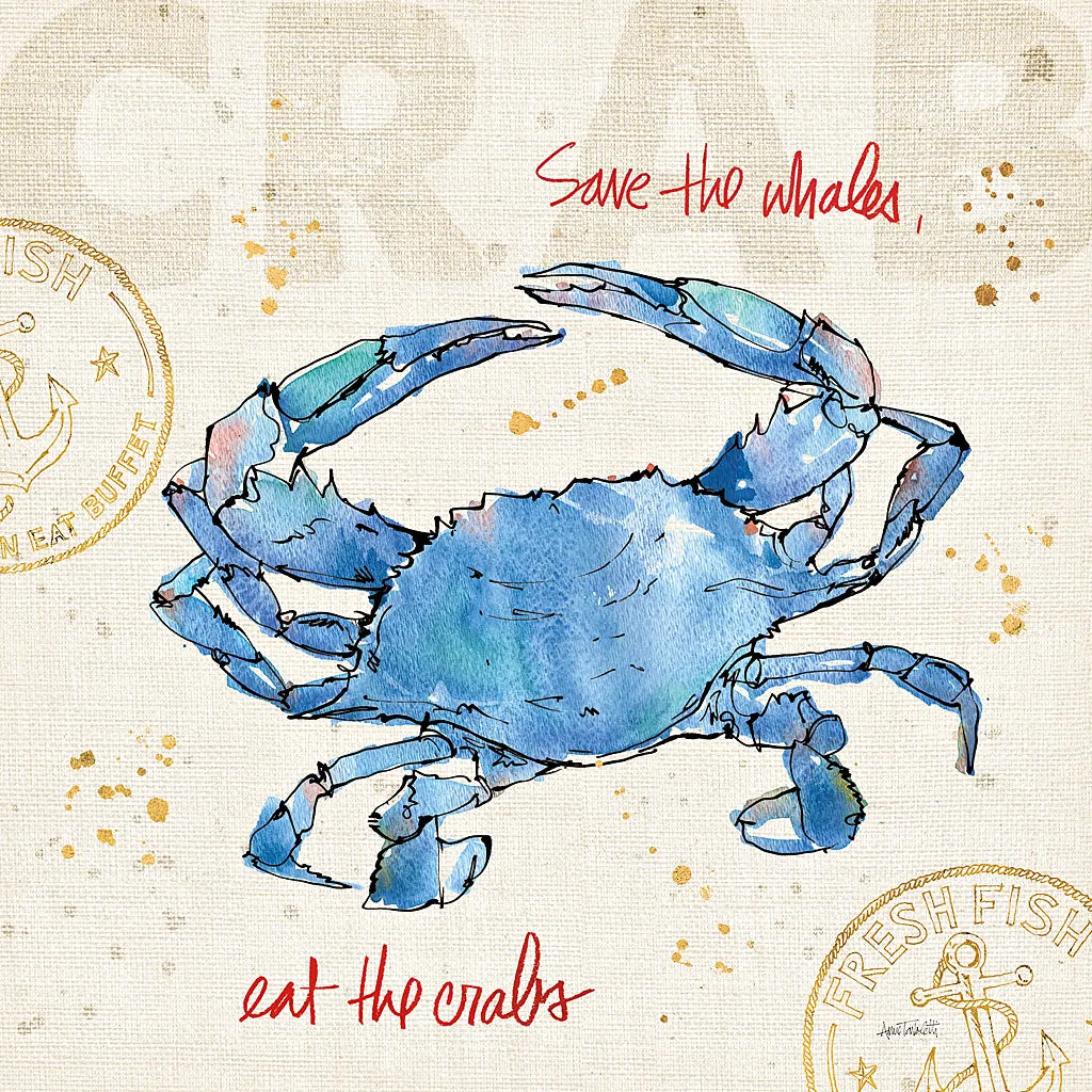 Coastal Catch II by Anne Tavoletti. SKU 29965a. Archival Giclee Fine art print for wall decor.