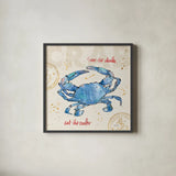 Coastal Catch II by Anne Tavoletti. Shown in a sleek black glass frame for a contemporary gallery look. Available as an archival giclee rolled canvas, fine art paper, or poster print. SKU 29965a.