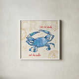 Coastal Catch II by Anne Tavoletti. Shown in a crisp white glass frame for a clean and minimalist style. Available as an archival giclee rolled canvas, fine art paper, or poster print. SKU 29965a.