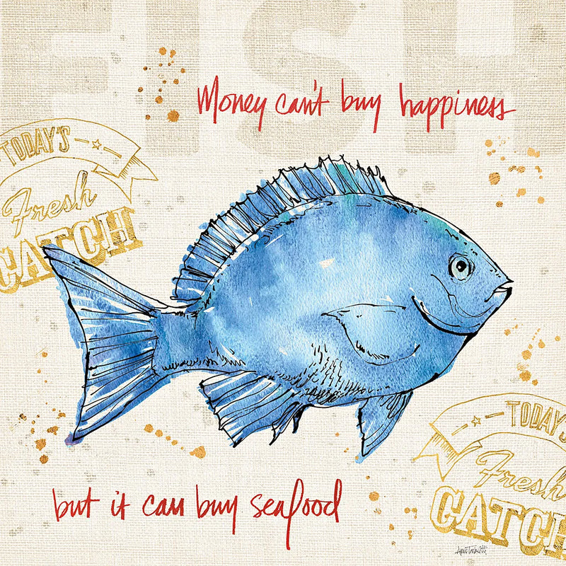 Coastal Catch III by Anne Tavoletti. SKU 29966a. Archival Giclee Fine art print for wall decor.