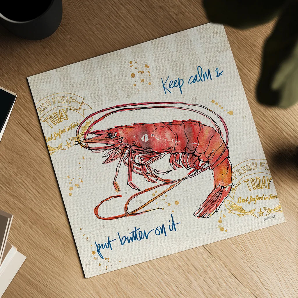 Coastal Catch IV by Anne Tavoletti. Shown as a detailed flat fine art print, highlighting archival giclee quality. Available as an archival giclee rolled canvas, fine art paper, or poster print. SKU 29967a.