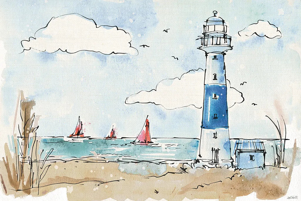 Coastal Life II by Anne Tavoletti. SKU 27013i. Archival Giclee Fine art print for wall decor.