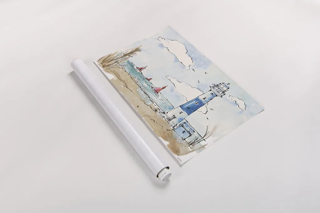 Coastal Life II by Anne Tavoletti. shown as a rolled paper print. Available as archival giclee rolled canvas, fine art paper, or poster print. SKU 27013i.