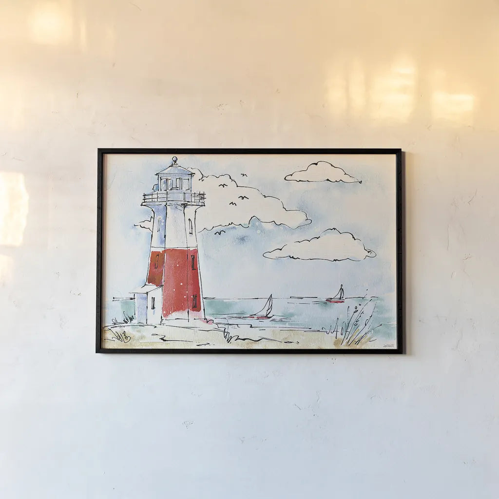 Coastal Life VII by Anne Tavoletti. shown as a paper print in a black flame. Available as a archival giclee rolled canvas, fine art paper, or poster print. SKU 28344i.