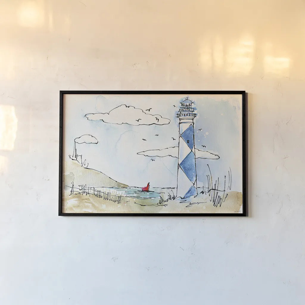 Coastal Life VIII by Anne Tavoletti. shown as a paper print in a black flame. Available as a archival giclee rolled canvas, fine art paper, or poster print. SKU 28345i.