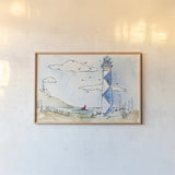 Coastal Life VIII by Anne Tavoletti. shown as a paper print in a natural frame. Available as a archival giclee rolled canvas, fine art paper, or poster print. SKU 28345i.