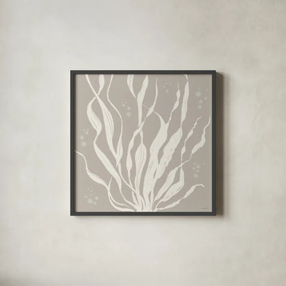 Coastal Seaside Style IV by Anne Tavoletti. Shown in a sleek black glass frame for a contemporary gallery look. Available as an archival giclee rolled canvas, fine art paper, or poster print. SKU 87163a.