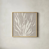 Coastal Seaside Style IV by Anne Tavoletti. Shown in a natural wood glass frame for a timeless modern aesthetic. Available as an archival giclee rolled canvas, fine art paper, or poster print. SKU 87163a.