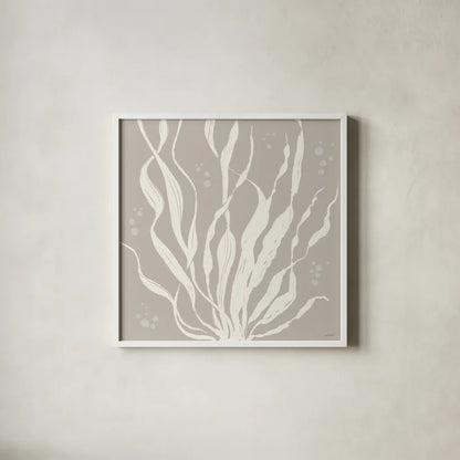 Coastal Seaside Style IV by Anne Tavoletti. Shown in a crisp white glass frame for a clean and minimalist style. Available as an archival giclee rolled canvas, fine art paper, or poster print. SKU 87163a.