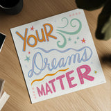 Colorful Sayings III by Anne Tavoletti. Shown as a detailed flat fine art print, highlighting archival giclee quality. Available as an archival giclee rolled canvas, fine art paper, or poster print. SKU 89186a.