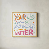 Colorful Sayings III by Anne Tavoletti. Shown in a natural wood glass frame for a timeless modern aesthetic. Available as an archival giclee rolled canvas, fine art paper, or poster print. SKU 89186a.