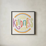 Colorful Sayings IV by Anne Tavoletti. Shown in a sleek black glass frame for a contemporary gallery look. Available as an archival giclee rolled canvas, fine art paper, or poster print. SKU 89187a.