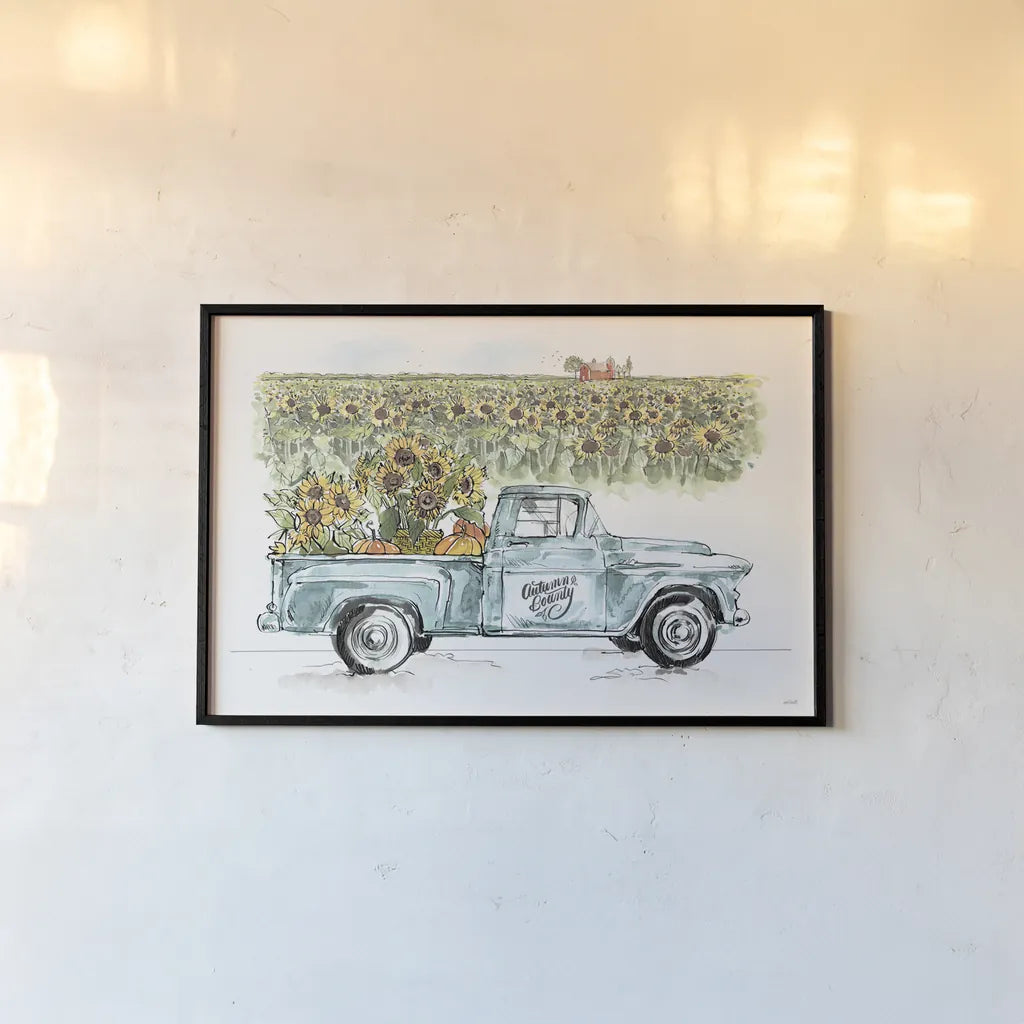 Country Harvest I by Anne Tavoletti. shown as a paper print in a black flame. Available as a archival giclee rolled canvas, fine art paper, or poster print. SKU 73546i.