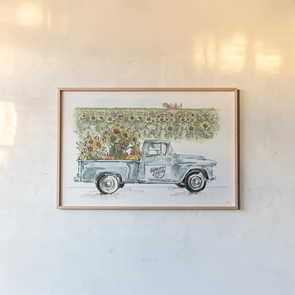 Country Harvest I by Anne Tavoletti. shown as a paper print in a natural frame. Available as a archival giclee rolled canvas, fine art paper, or poster print. SKU 73546i.