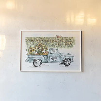 Country Harvest I by Anne Tavoletti. shown as a paper print in a white frame. Available as a archival giclee rolled canvas, fine art paper, or poster print. SKU 73546i.