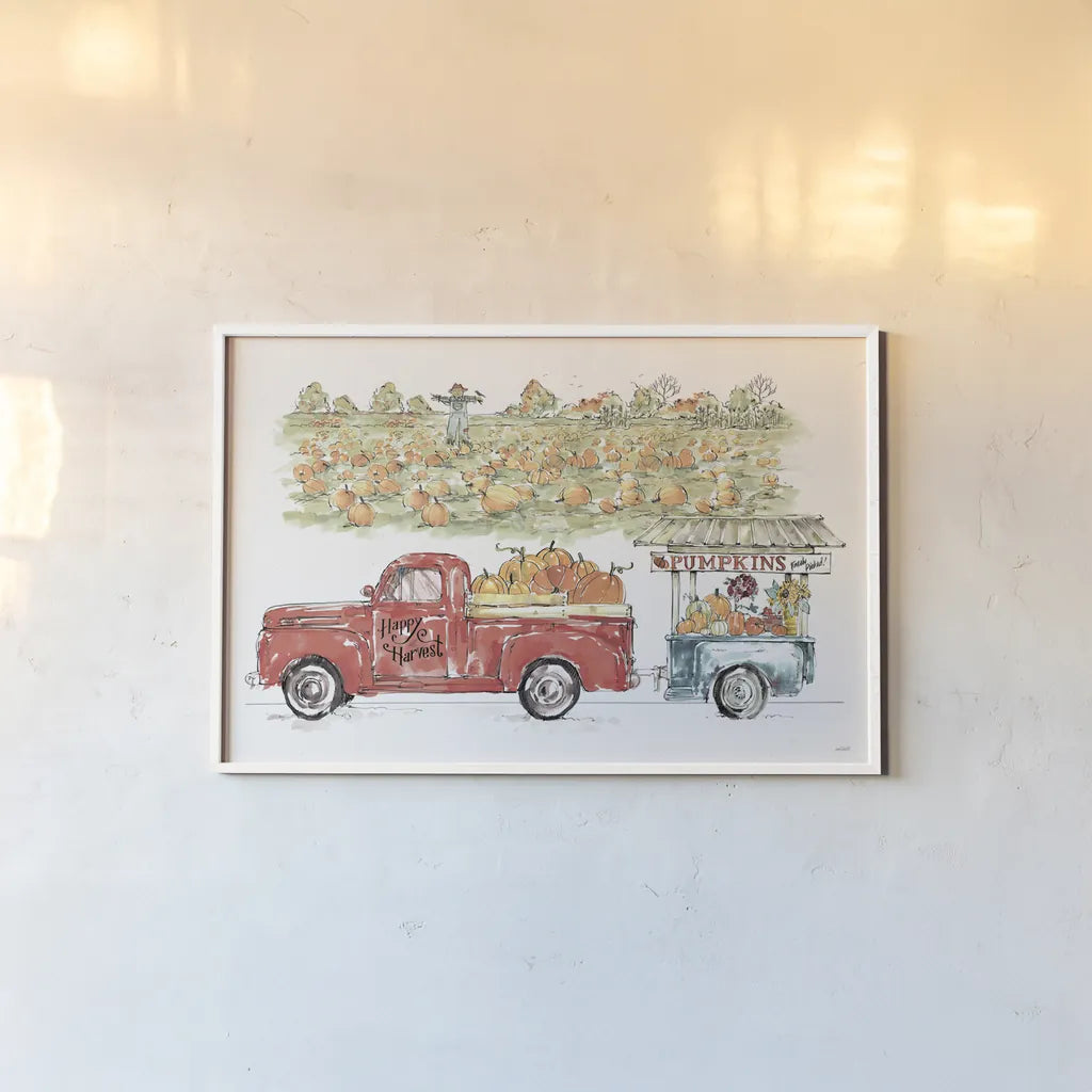 Country Harvest II by Anne Tavoletti. shown as a paper print in a white frame. Available as a archival giclee rolled canvas, fine art paper, or poster print. SKU 73547i.