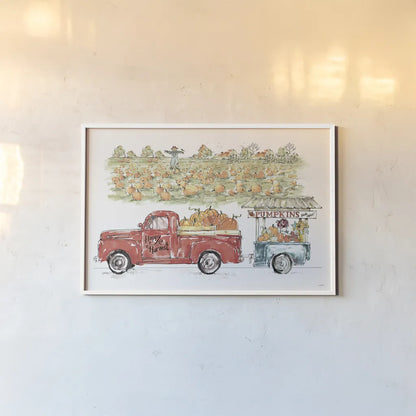 Country Harvest II by Anne Tavoletti. shown as a paper print in a white frame. Available as a archival giclee rolled canvas, fine art paper, or poster print. SKU 73547i.