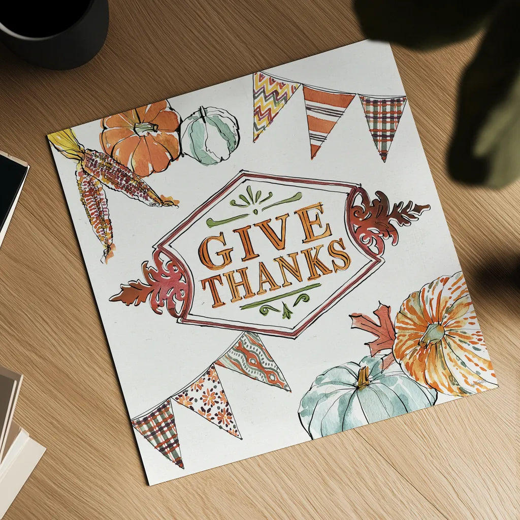 Country Harvest V by Anne Tavoletti. Shown as a detailed flat fine art print, highlighting archival giclee quality. Available as an archival giclee rolled canvas, fine art paper, or poster print. SKU 73550a.