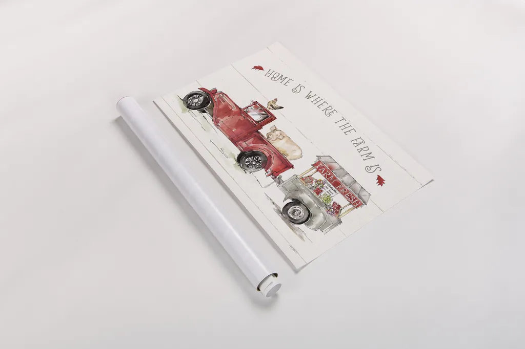 Country Life I by Anne Tavoletti. shown as a rolled paper print. Available as archival giclee rolled canvas, fine art paper, or poster print. SKU 43162i.