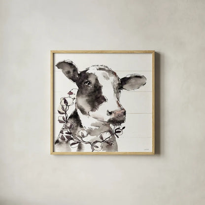 Country Life IV by Anne Tavoletti. Shown in a natural wood glass frame for a timeless modern aesthetic. Available as an archival giclee rolled canvas, fine art paper, or poster print. SKU 43165a.