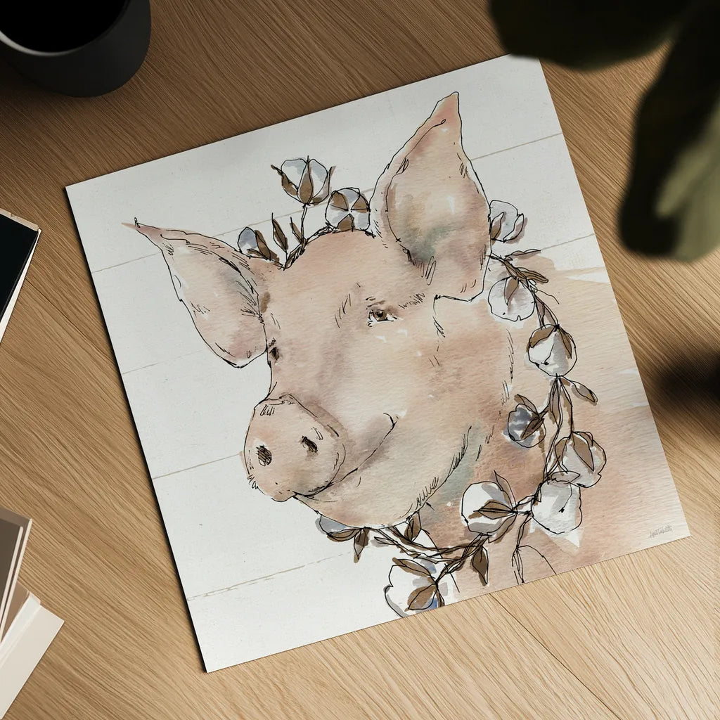 Country Life V by Anne Tavoletti. Shown as a detailed flat fine art print, highlighting archival giclee quality. Available as an archival giclee rolled canvas, fine art paper, or poster print. SKU 43166a.