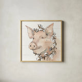 Country Life V by Anne Tavoletti. Shown in a natural wood glass frame for a timeless modern aesthetic. Available as an archival giclee rolled canvas, fine art paper, or poster print. SKU 43166a.