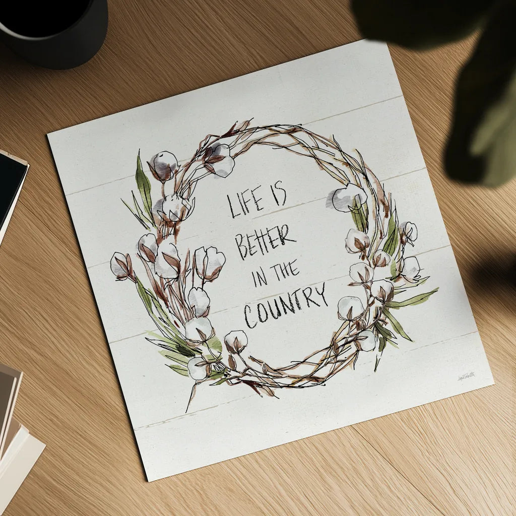 Country Life VII by Anne Tavoletti. Shown as a detailed flat fine art print, highlighting archival giclee quality. Available as an archival giclee rolled canvas, fine art paper, or poster print. SKU 43168a.