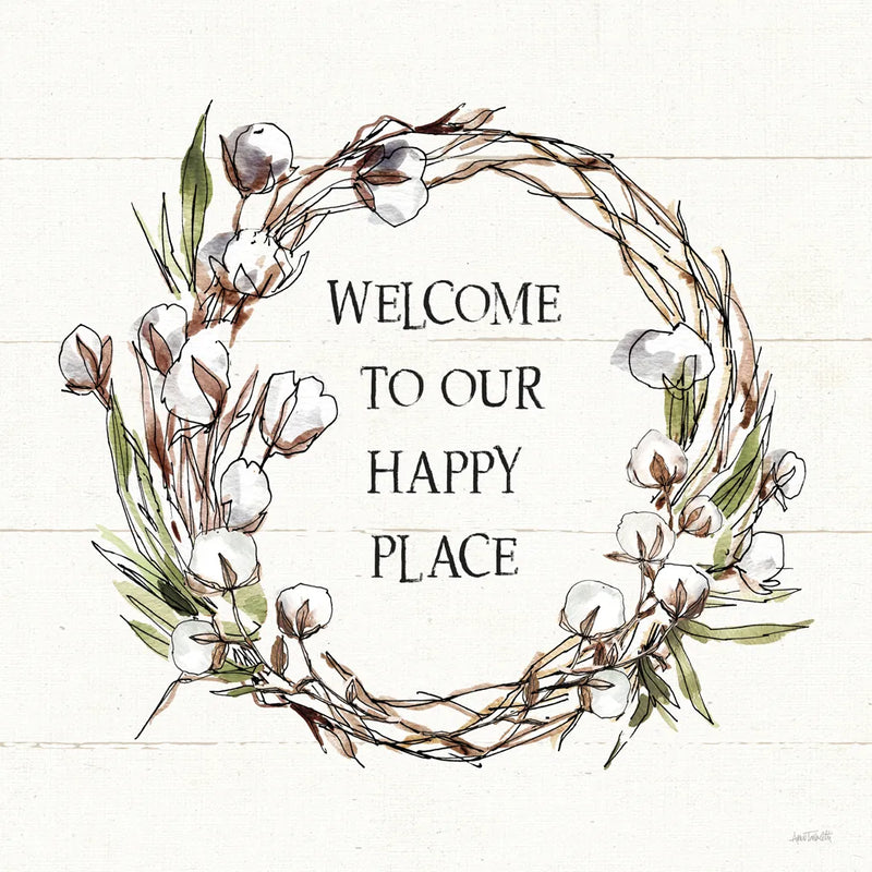 Country Life VII Welcome by Anne Tavoletti. SKU 46138a. Archival Giclee Fine art print for wall decor.