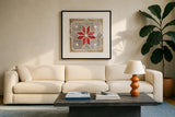 Country Life X by Anne Tavoletti. Displayed in a glass frame with matte in a clean modern living room. Available as an archival giclee rolled canvas, fine art paper, or poster print. SKU 43171a.