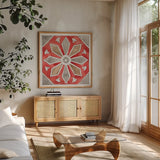 Country Life XII by Anne Tavoletti. Shown in a natural wood frame in a cozy modern living room. Available as an archival giclee rolled canvas, fine art paper, or poster print. SKU 43173a.