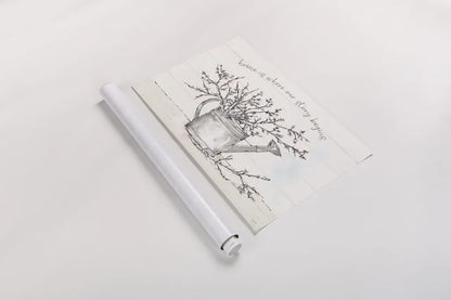 Country Love I by Anne Tavoletti. shown as a rolled paper print. Available as archival giclee rolled canvas, fine art paper, or poster print. SKU 61741i.