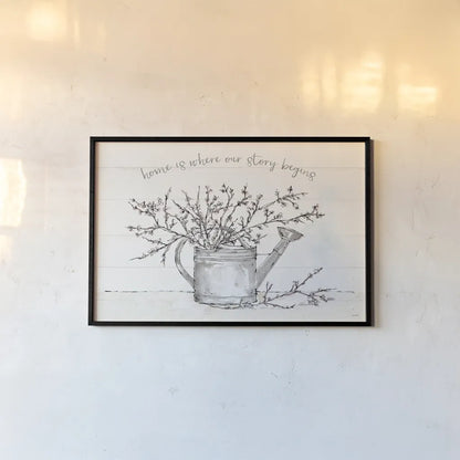 Country Love I by Anne Tavoletti. shown as a paper print in a black flame. Available as a archival giclee rolled canvas, fine art paper, or poster print. SKU 61741i.