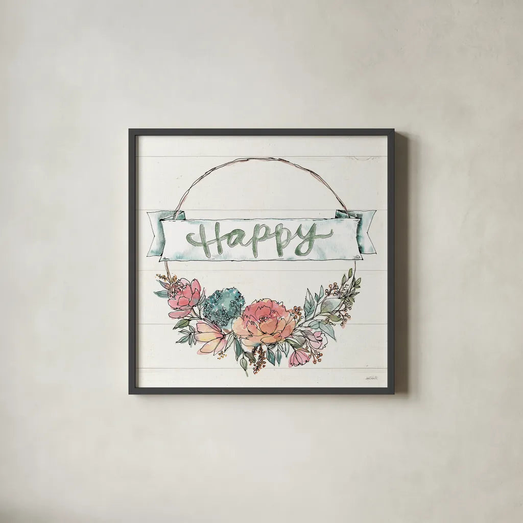 Country Love IV by Anne Tavoletti. Shown in a sleek black glass frame for a contemporary gallery look. Available as an archival giclee rolled canvas, fine art paper, or poster print. SKU 61744a.