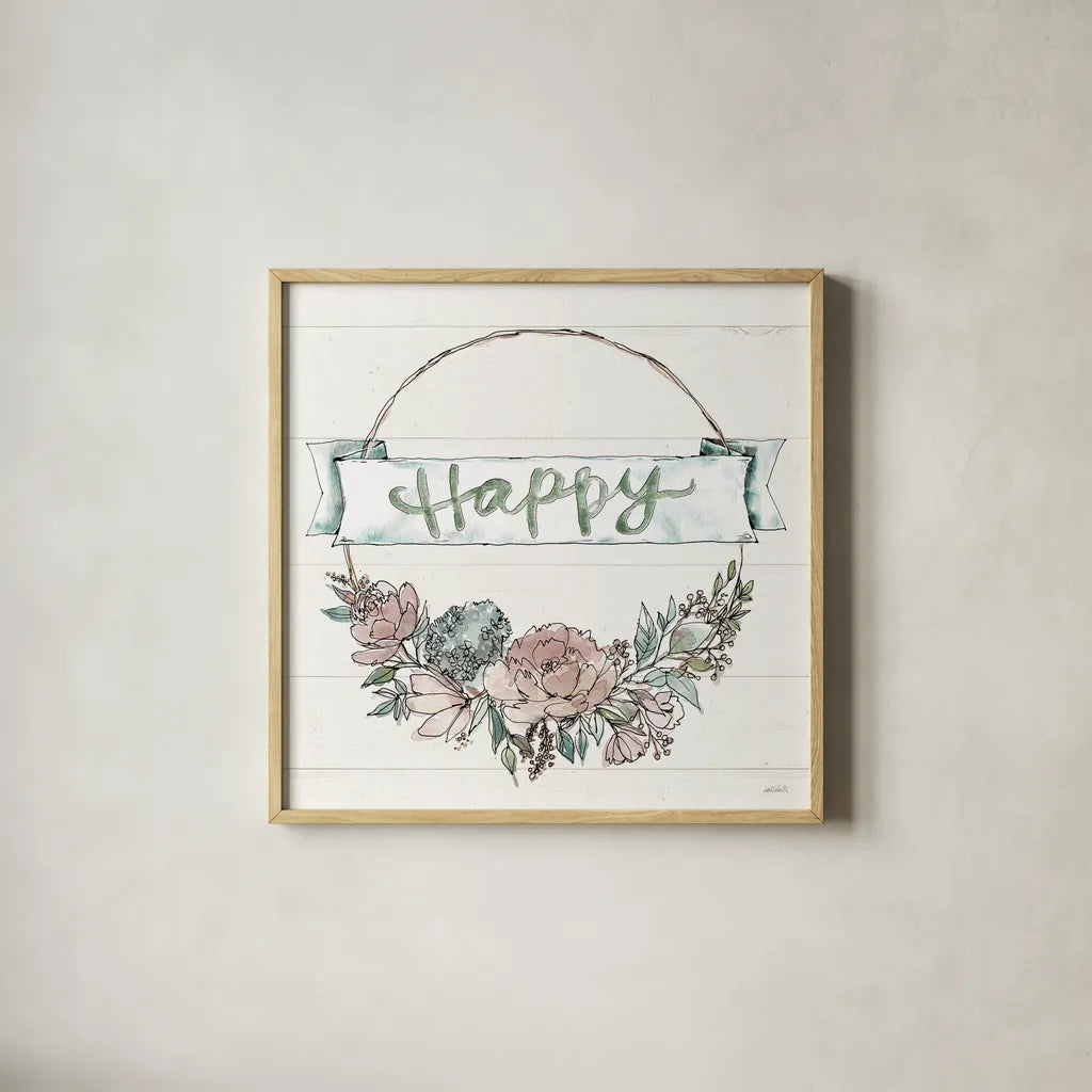 Country Love IV Neutral by Anne Tavoletti. Shown in a natural wood glass frame for a timeless modern aesthetic. Available as an archival giclee rolled canvas, fine art paper, or poster print. SKU 63053a.