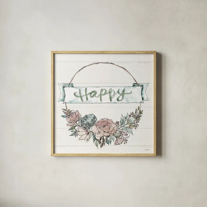 Country Love IV Neutral by Anne Tavoletti. Shown in a natural wood glass frame for a timeless modern aesthetic. Available as an archival giclee rolled canvas, fine art paper, or poster print. SKU 63053a.