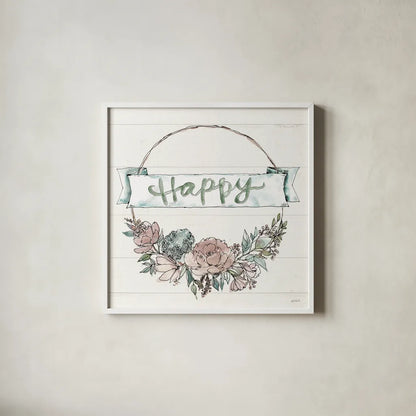 Country Love IV Neutral by Anne Tavoletti. Shown in a crisp white glass frame for a clean and minimalist style. Available as an archival giclee rolled canvas, fine art paper, or poster print. SKU 63053a.