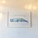 Deep Sea I by Anne Tavoletti. shown as a paper print in a white frame. Available as a archival giclee rolled canvas, fine art paper, or poster print. SKU 46568i.