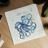 Deep Sea II by Anne Tavoletti. Shown as a detailed flat fine art print, highlighting archival giclee quality. Available as an archival giclee rolled canvas, fine art paper, or poster print. SKU 46569a.