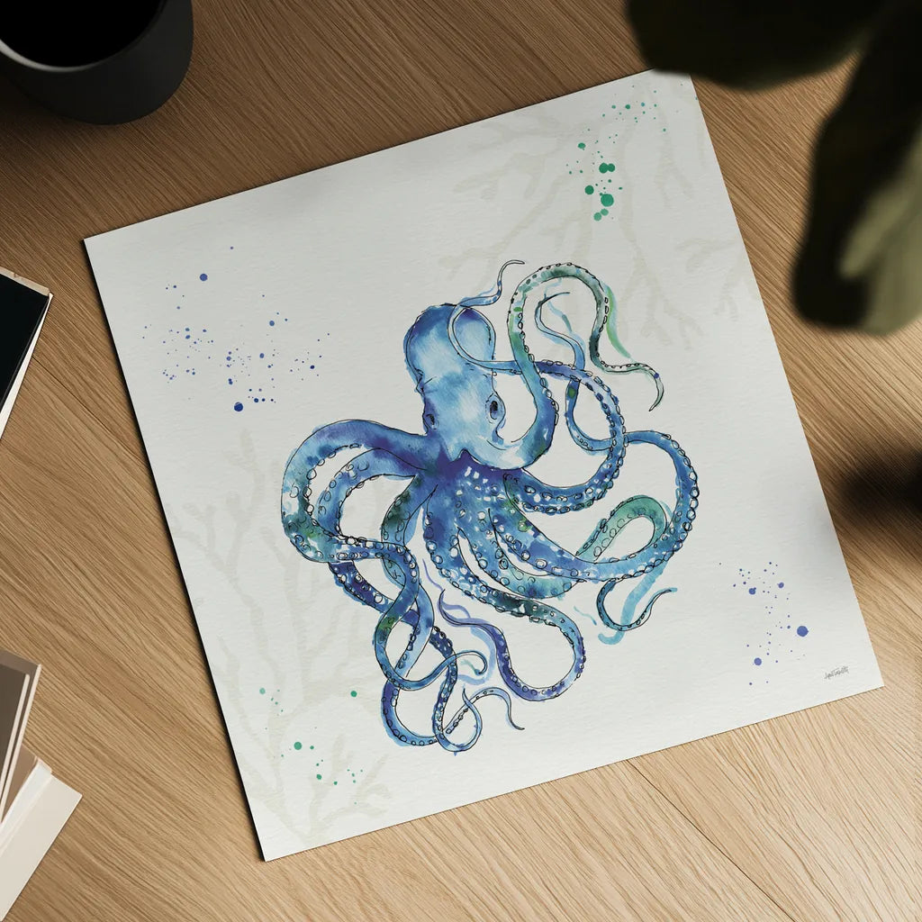 Deep Sea II No Words by Anne Tavoletti. Shown as a detailed flat fine art print, highlighting archival giclee quality. Available as an archival giclee rolled canvas, fine art paper, or poster print. SKU 49129a.